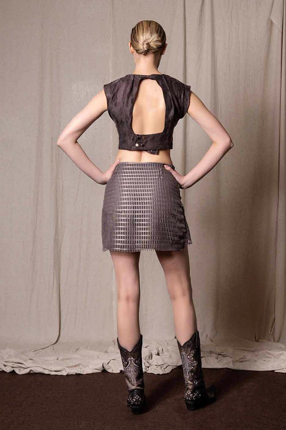 Çapraz Mini Etek - Görsel 3