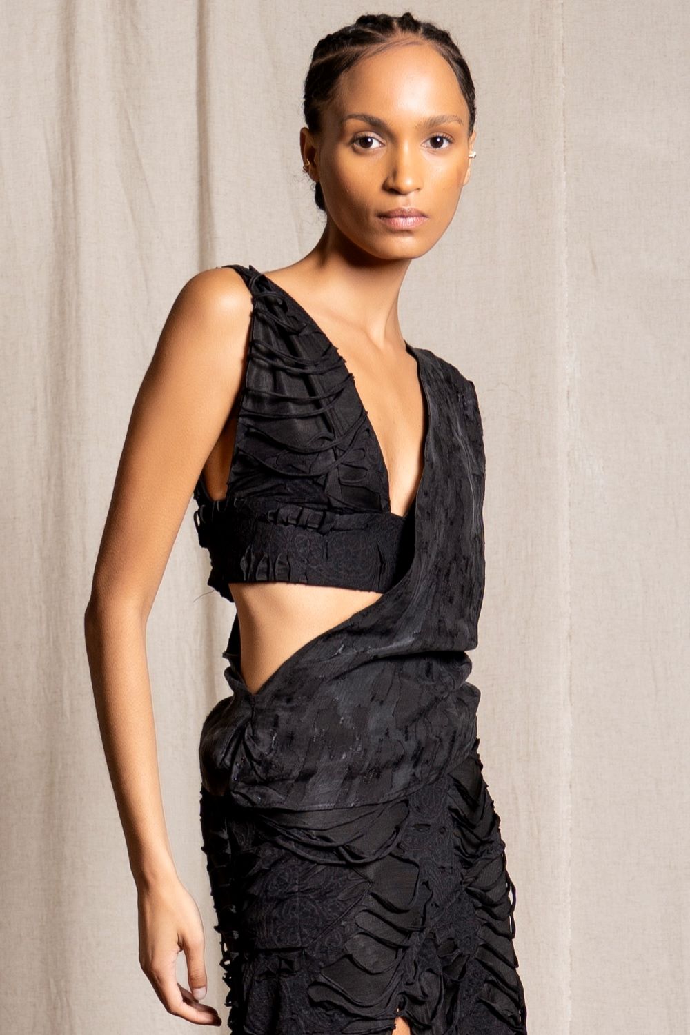 Tek Taraflı Dekolteli Bluz - Görsel 2