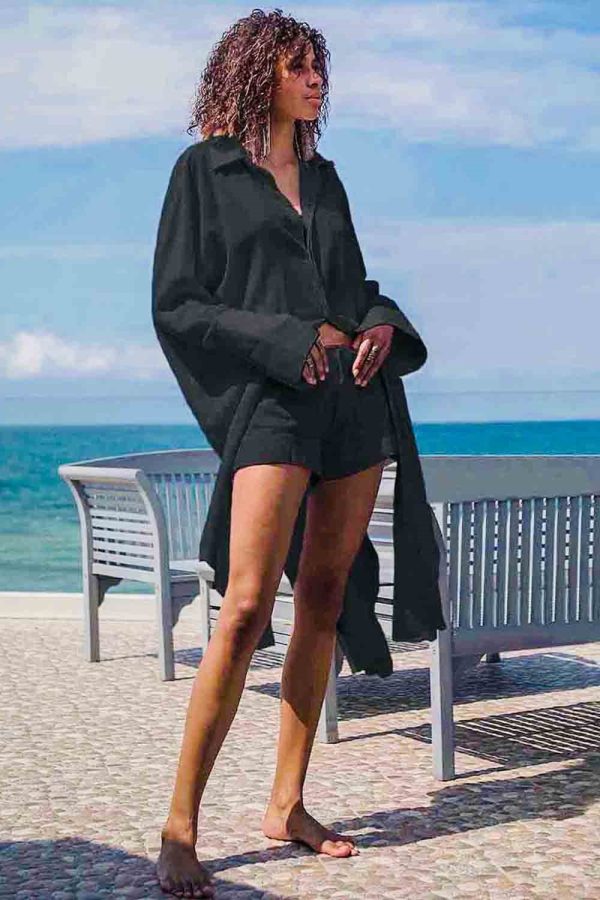 Yarasa Kol Midi Kimono Gömlek